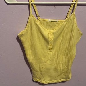 Yellow Spaghetti Strap Shirt